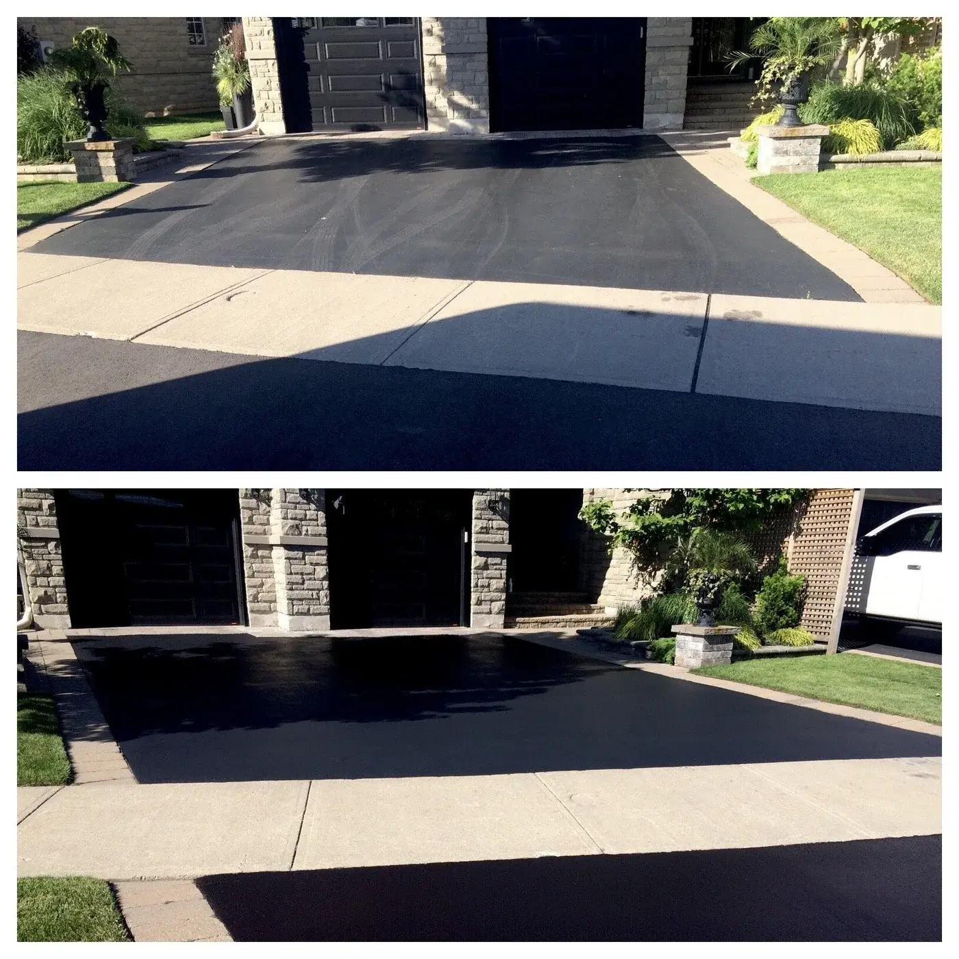 Finished asphalt driveway